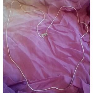 Sterling Silver 925 Plated 28 Inch Snake Chain‎ Necklace New Thin 1/16th" Wide